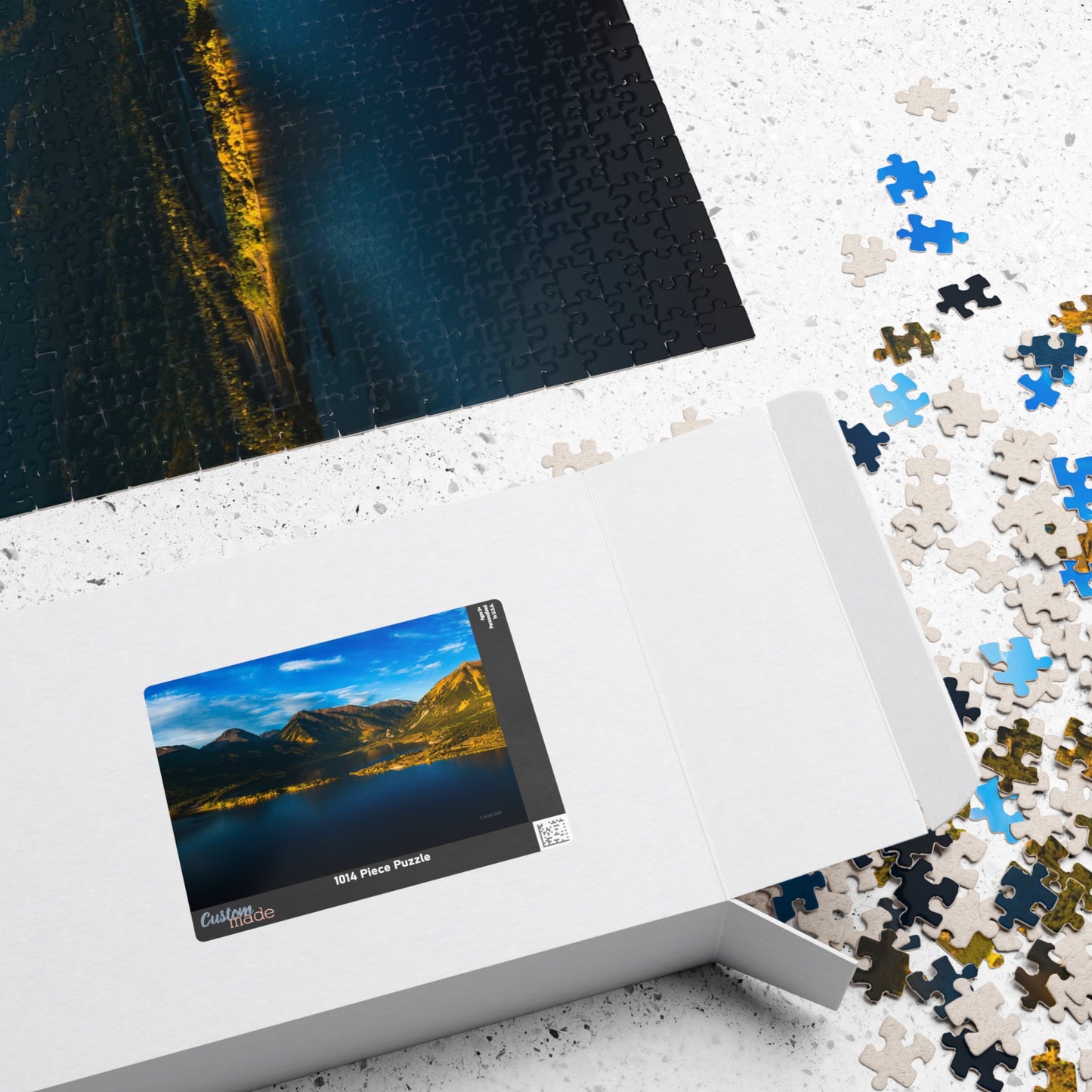 Twin Lakes Colorado Aerial Photograph Puzzle (110, 252, 520, 1014-piece)