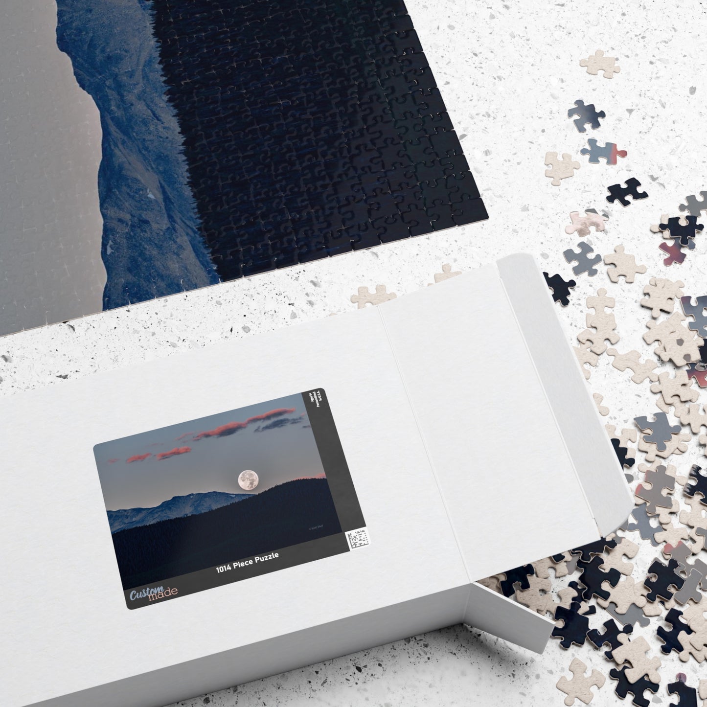 Moonset over Mt Massive Photograph Puzzle (110, 252, 520, 1014-piece)