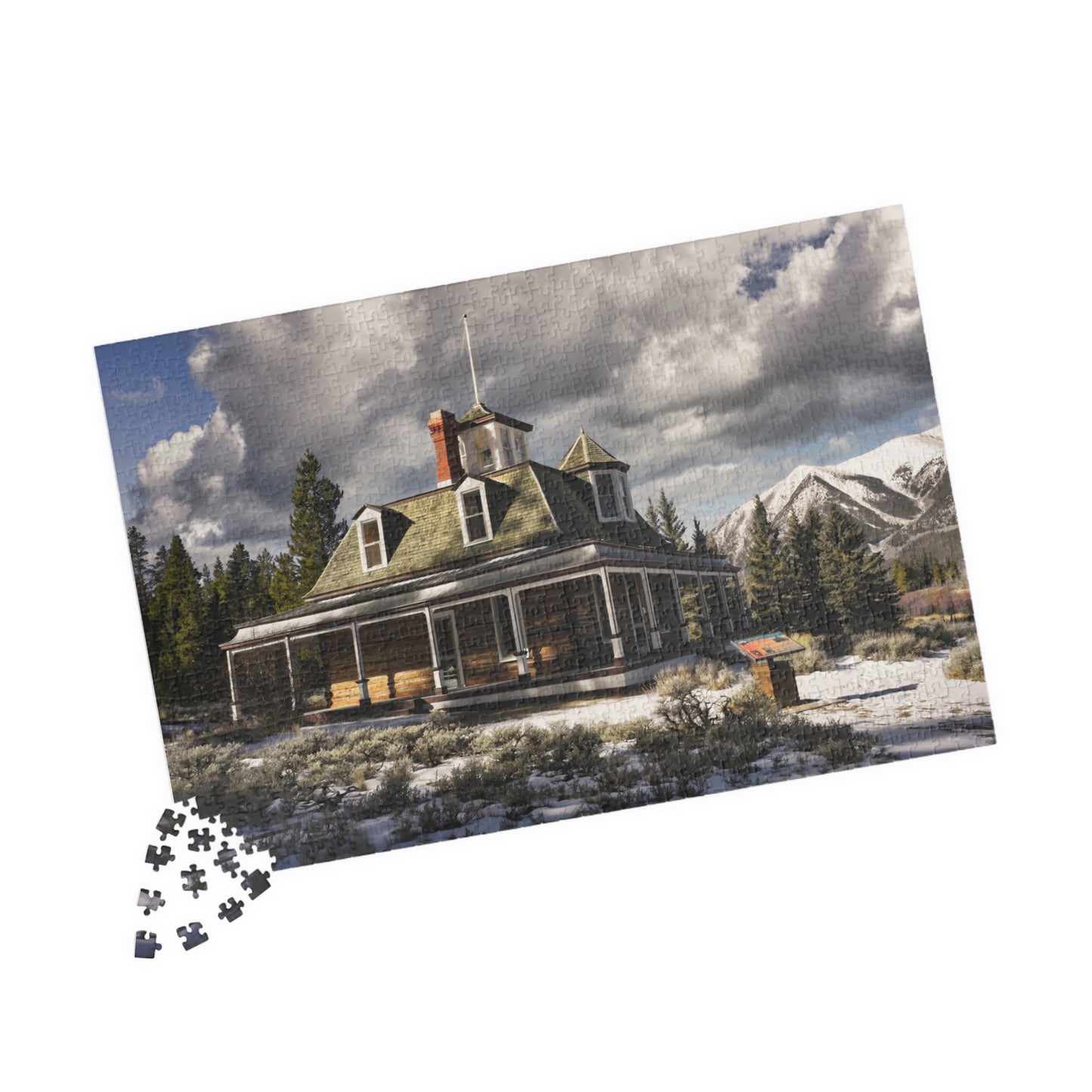 Interloken Scenic Puzzle — Vintage Winter House Jigsaw (110/252/520/1014 pcs)