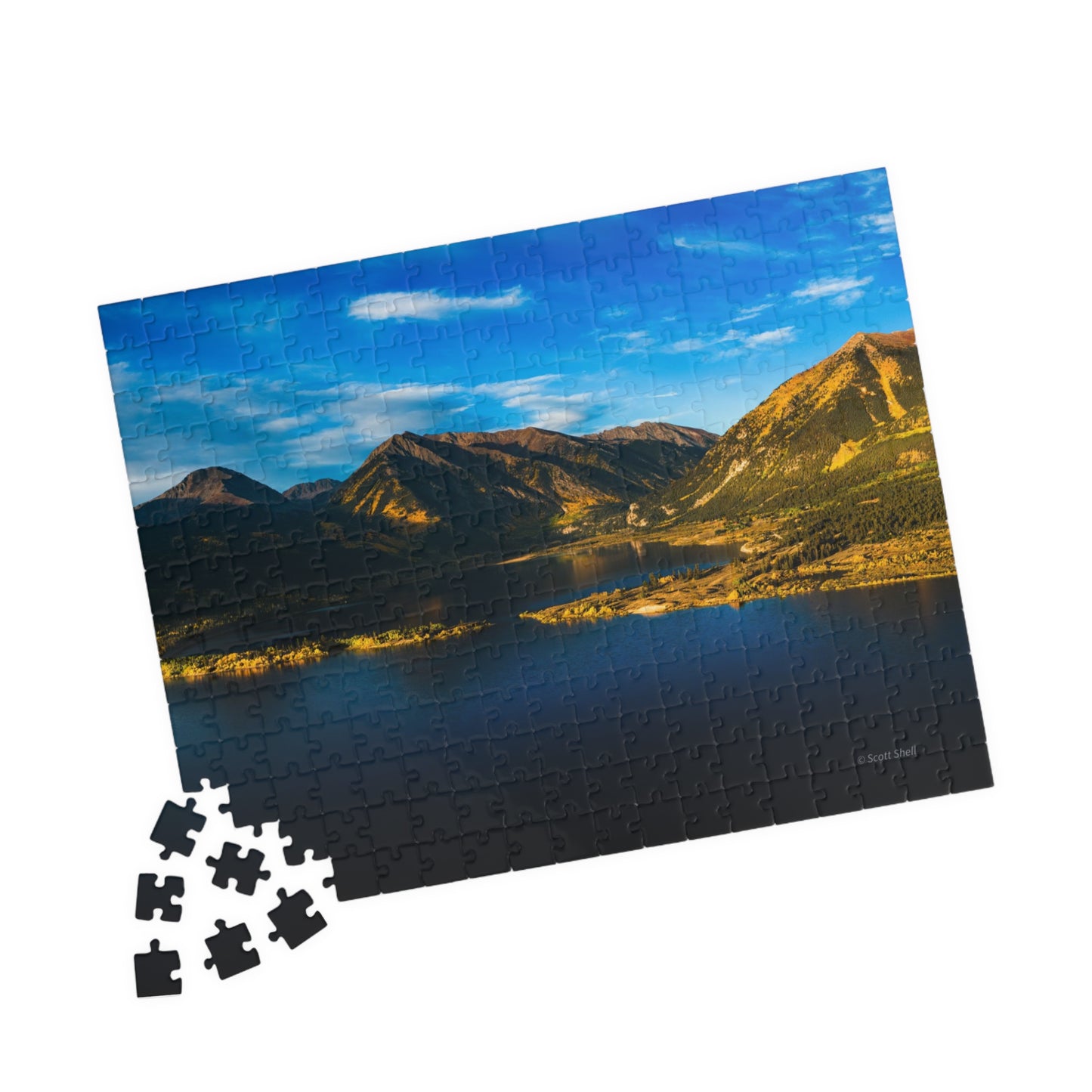 Twin Lakes Colorado Aerial Photograph Puzzle (110, 252, 520, 1014-piece)