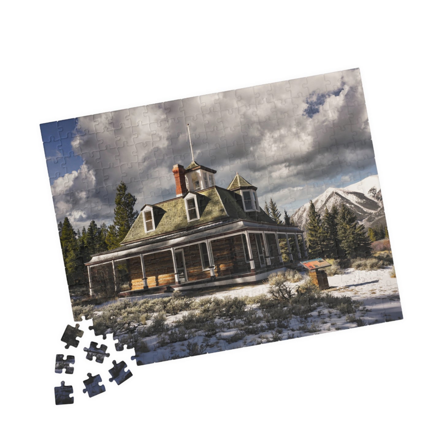 Interloken Scenic Puzzle — Vintage Winter House Jigsaw (110/252/520/1014 pcs)