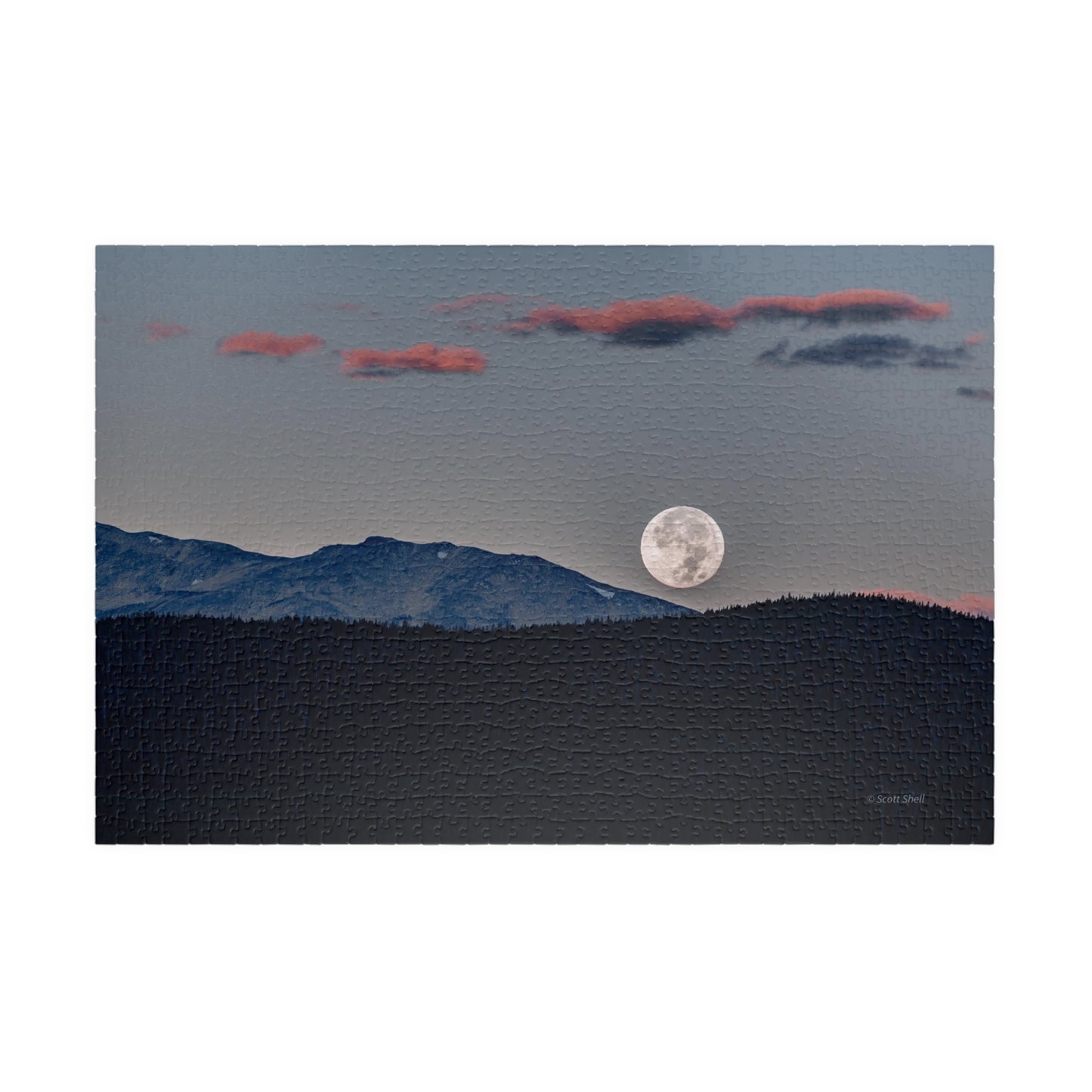 Moonset over Mt Massive Photograph Puzzle (110, 252, 520, 1014-piece)