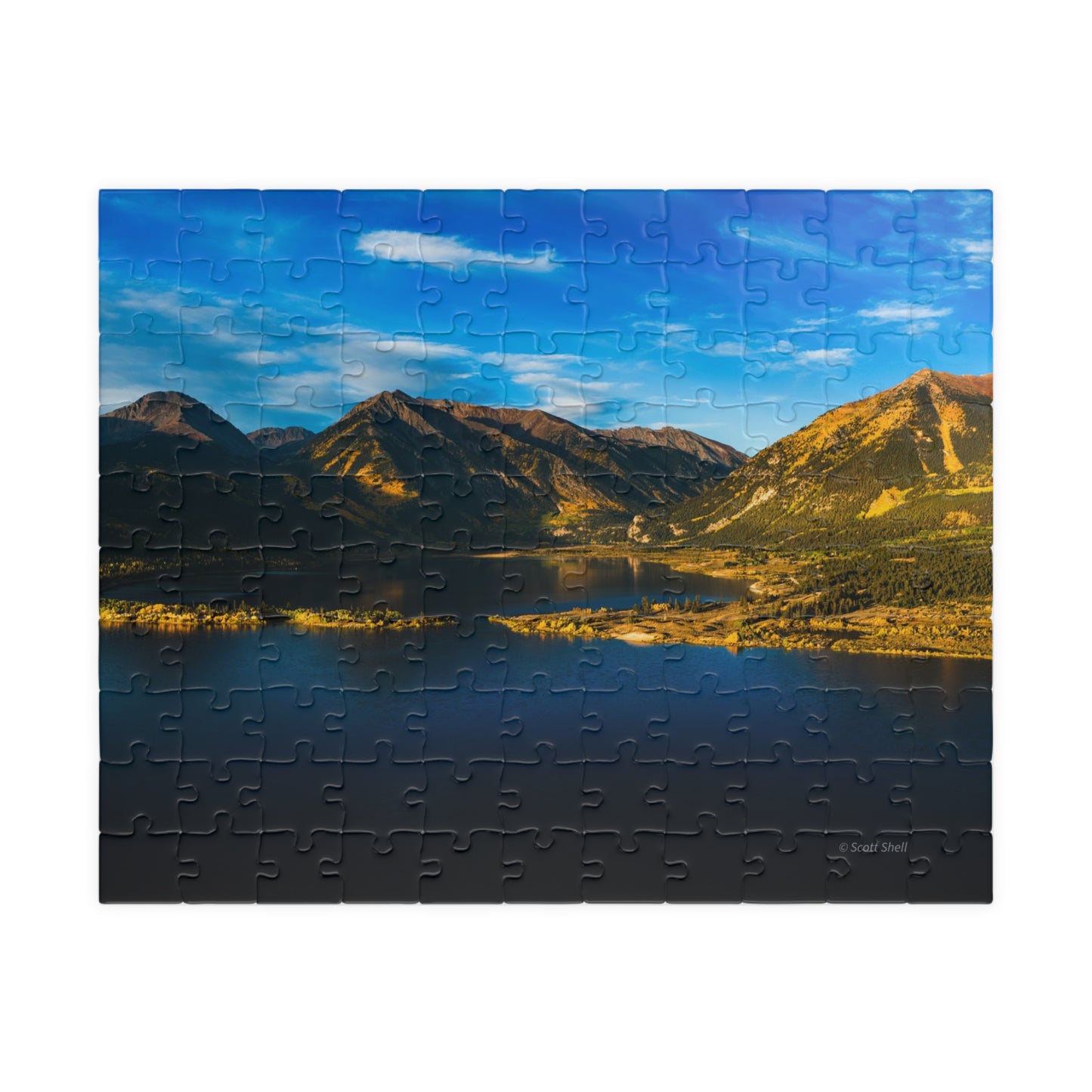 Twin Lakes Colorado Aerial Photograph Puzzle (110, 252, 520, 1014-piece)