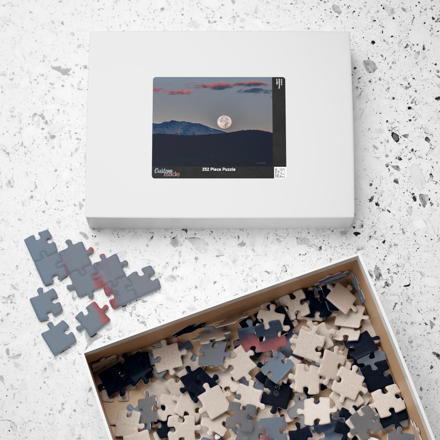 Moonset over Mt Massive Photograph Puzzle (110, 252, 520, 1014-piece)