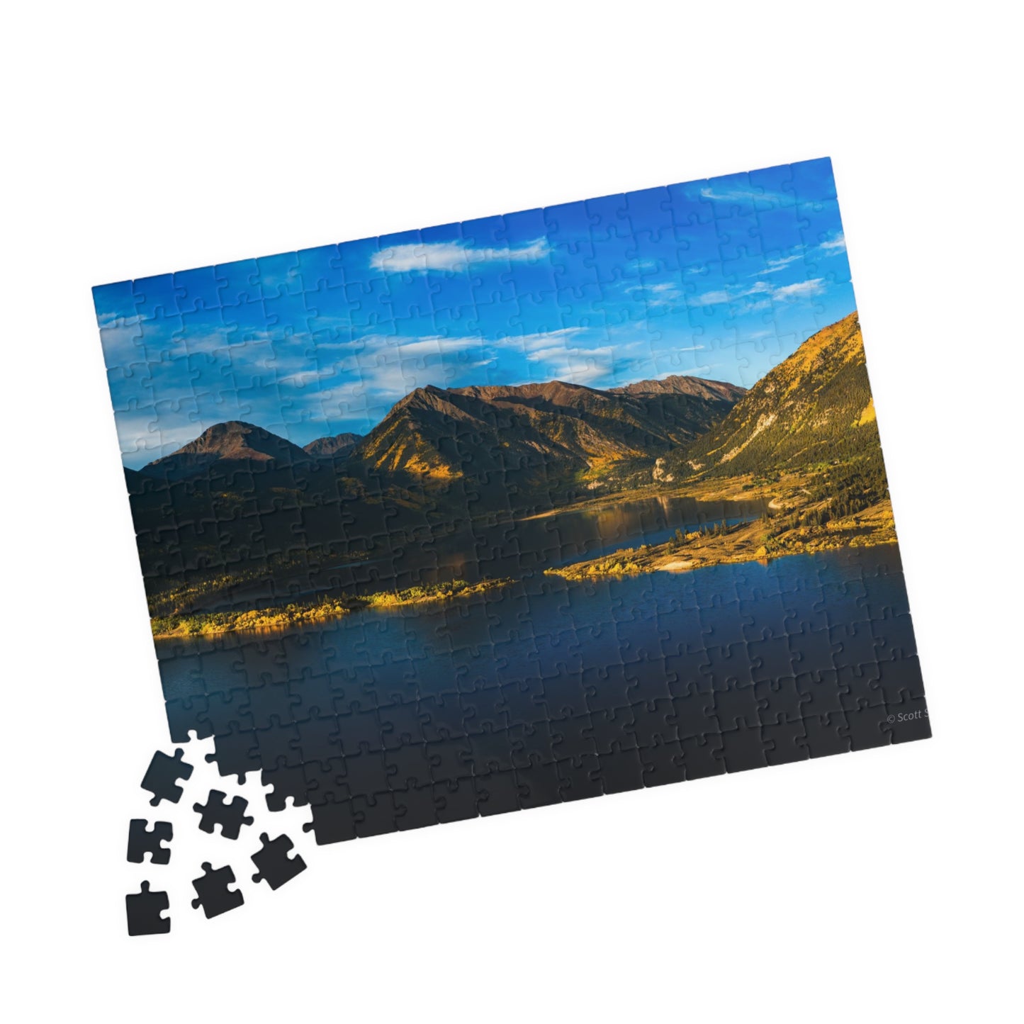 Twin Lakes Colorado Aerial Photograph Puzzle (110, 252, 520, 1014-piece)