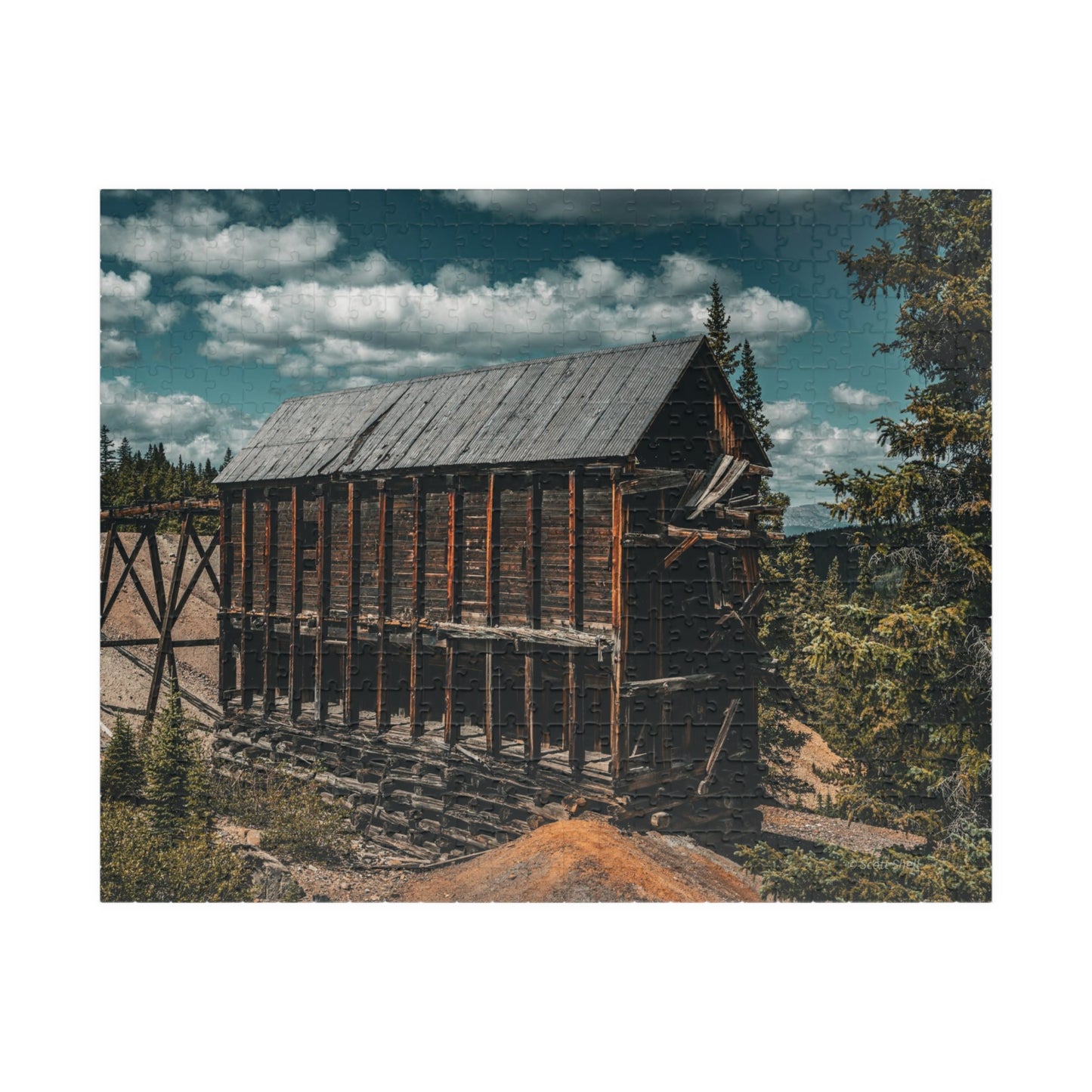 Monarch Mine, Leadville, Colorado with Clouds, Photograph Puzzle (110, 252, 520, 1014-piece)