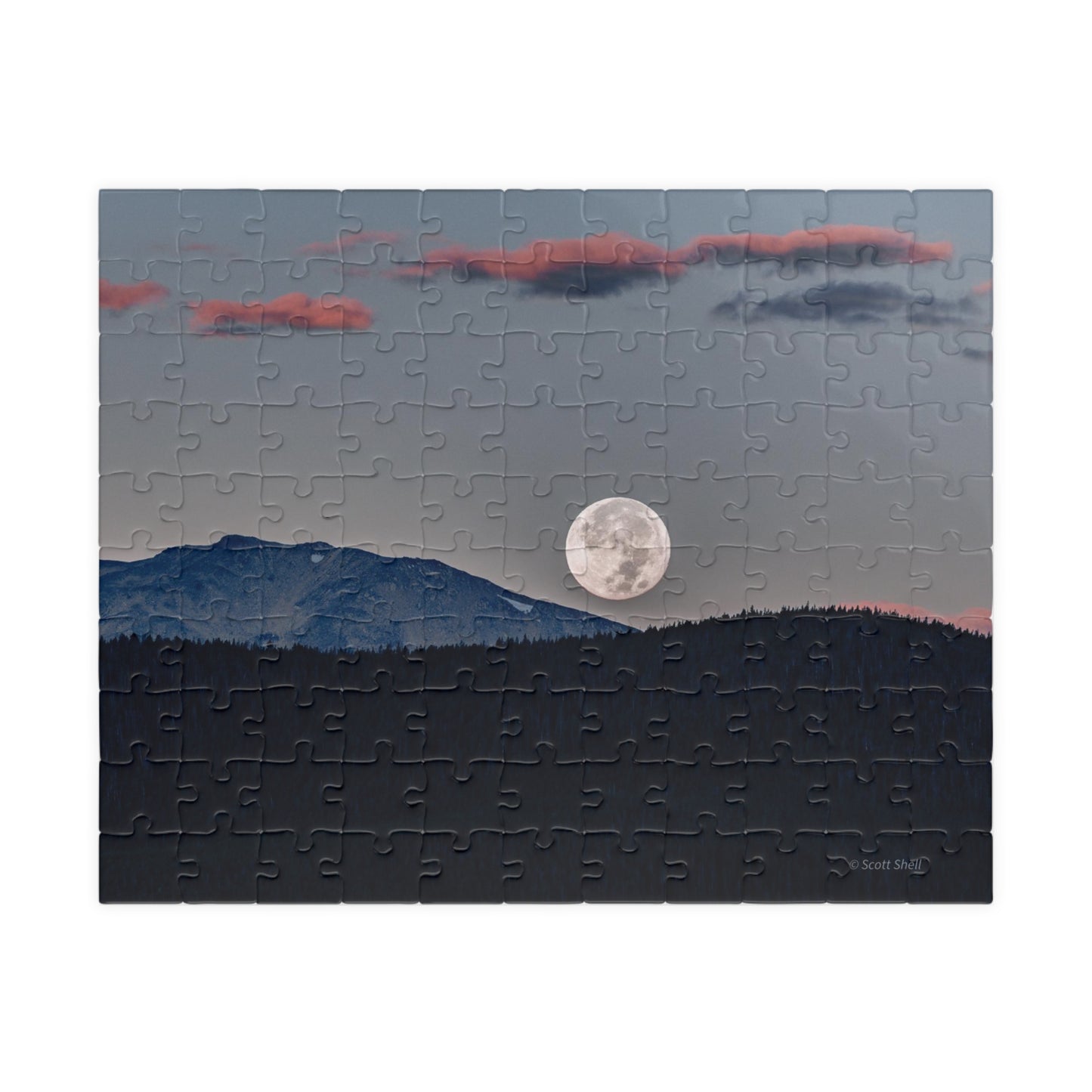 Moonset over Mt Massive Photograph Puzzle (110, 252, 520, 1014-piece)