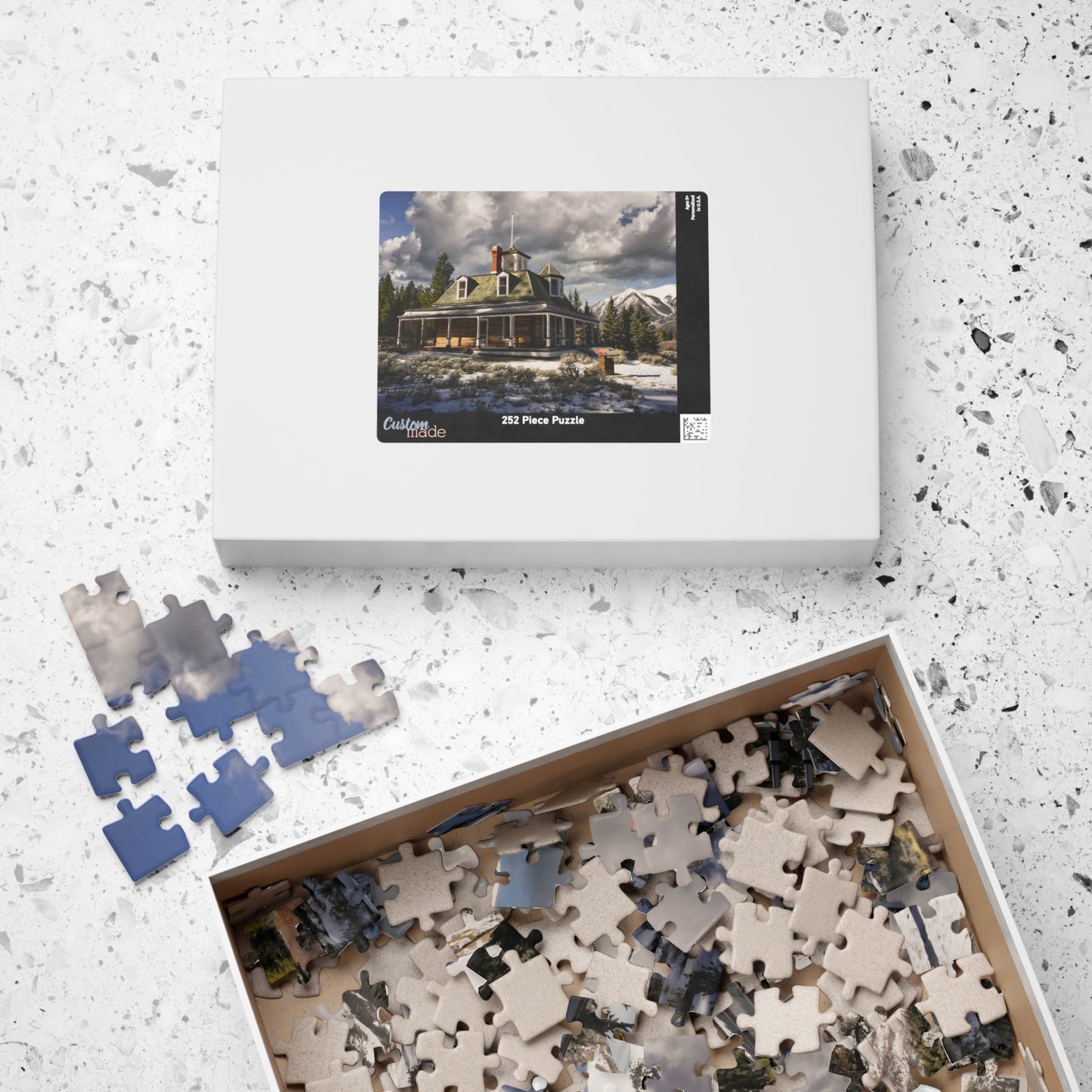 Interloken Scenic Puzzle — Vintage Winter House Jigsaw (110/252/520/1014 pcs)