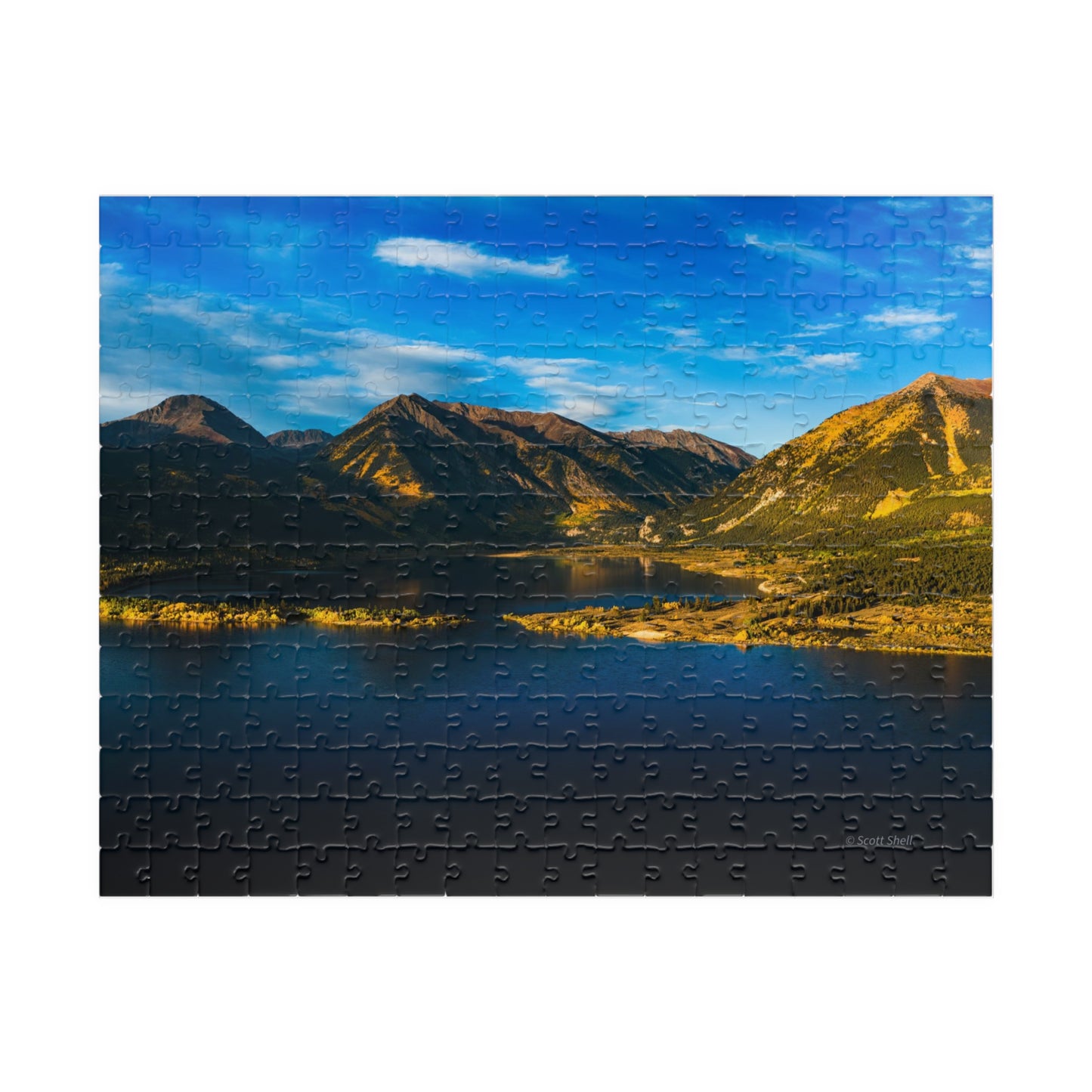 Twin Lakes Colorado Aerial Photograph Puzzle (110, 252, 520, 1014-piece)