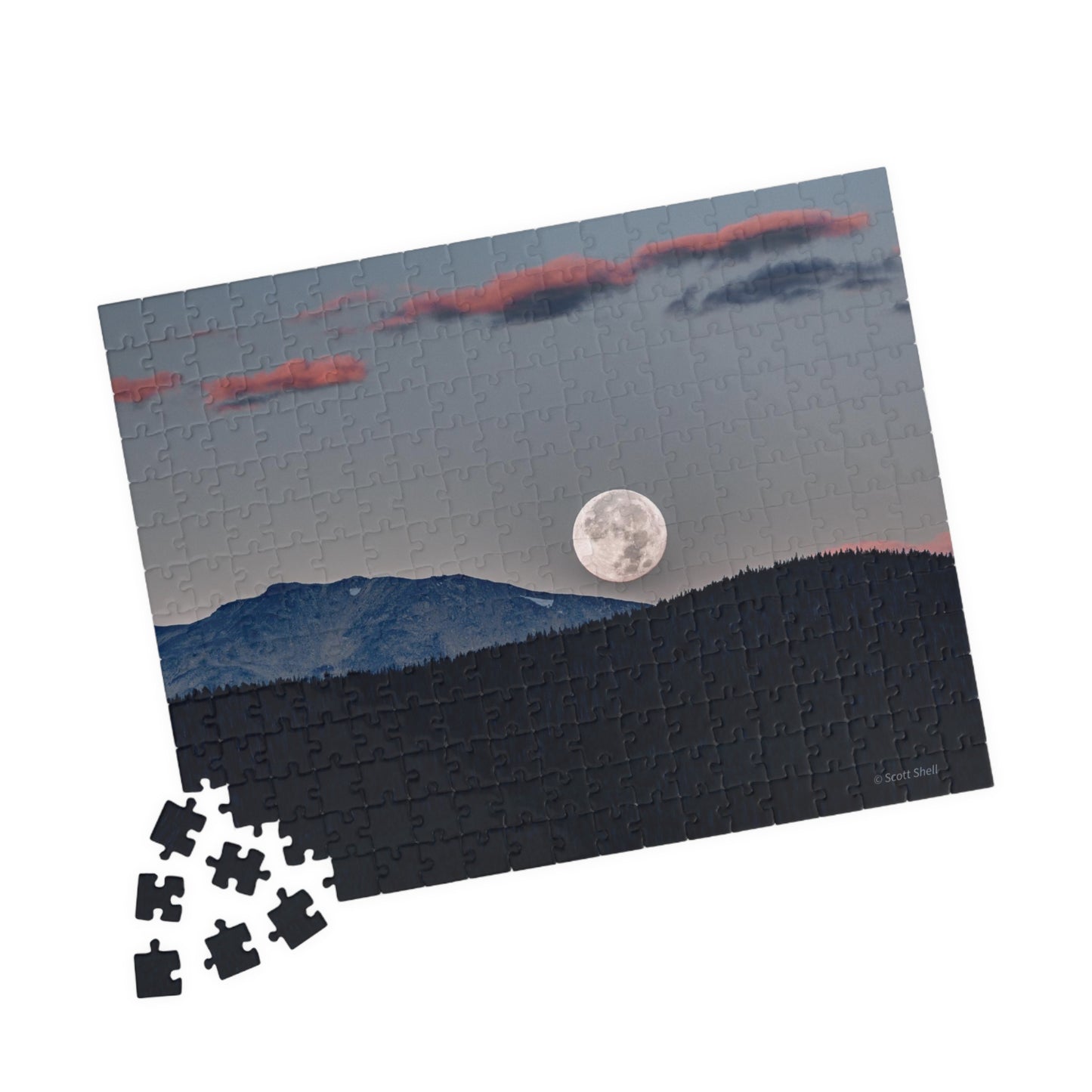 Moonset over Mt Massive Photograph Puzzle (110, 252, 520, 1014-piece)