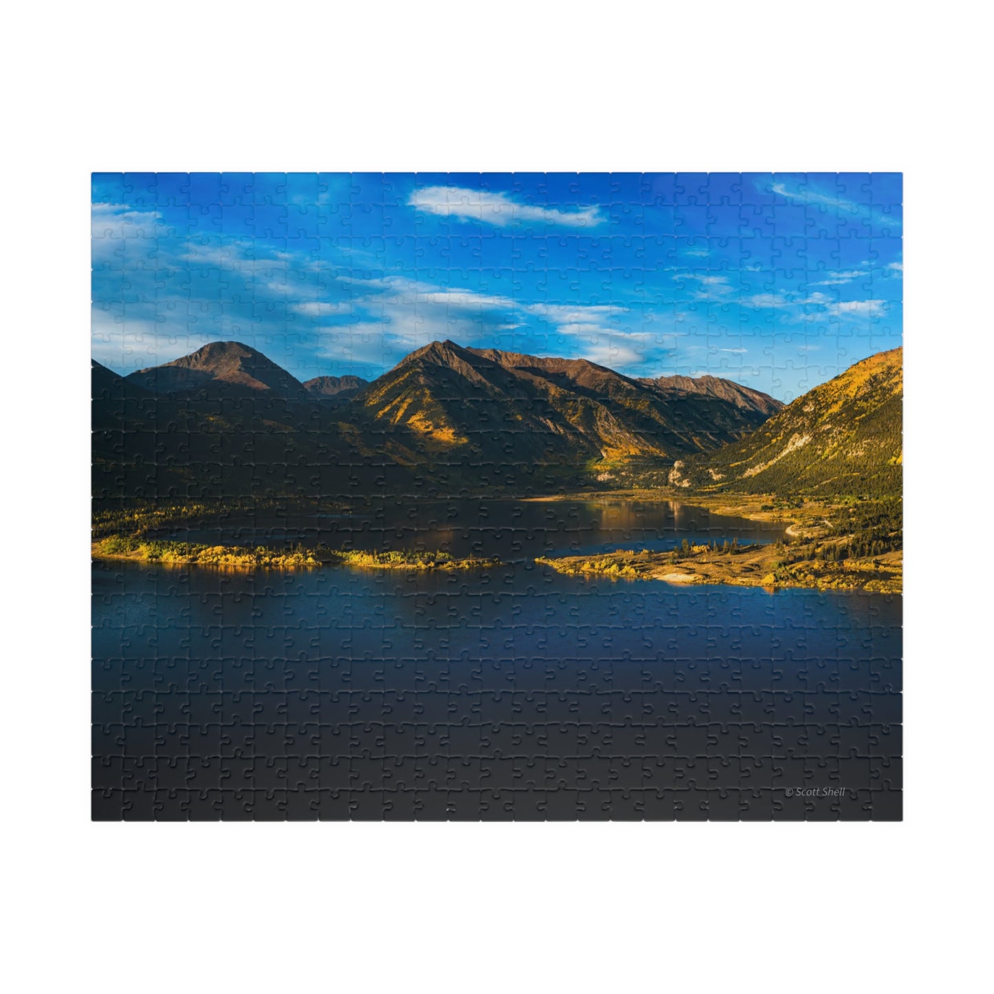 Twin Lakes Colorado Aerial Photograph Puzzle (110, 252, 520, 1014-piece)