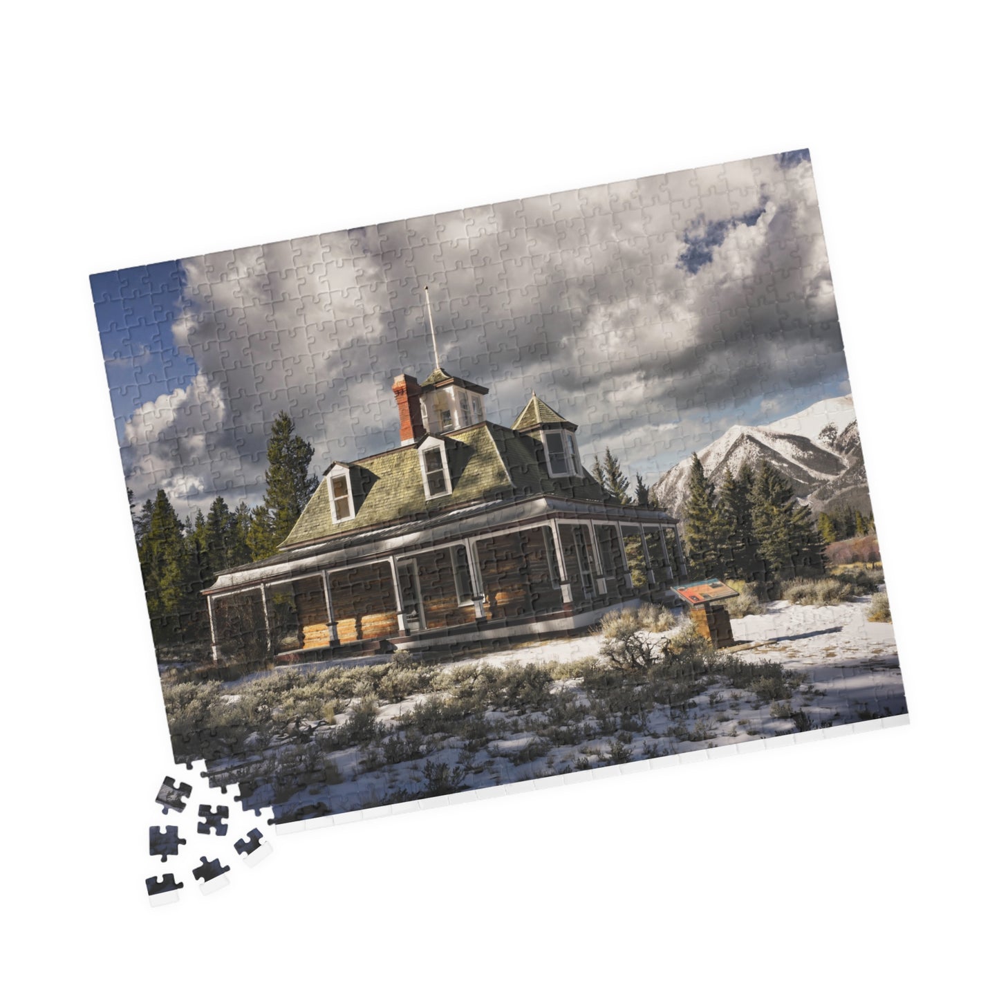 Interloken Scenic Puzzle — Vintage Winter House Jigsaw (110/252/520/1014 pcs)