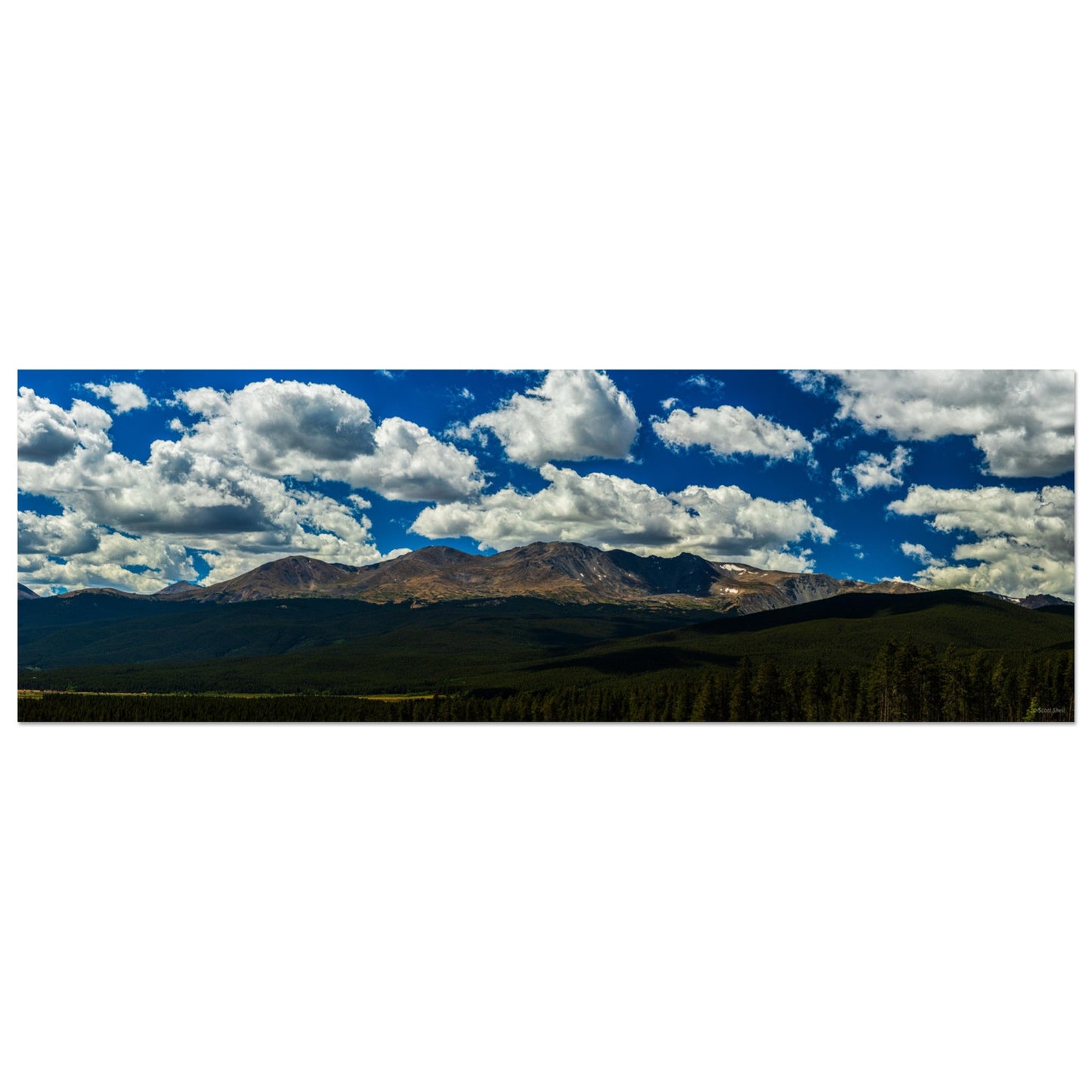 Mt Massive Panoramic with Clouds