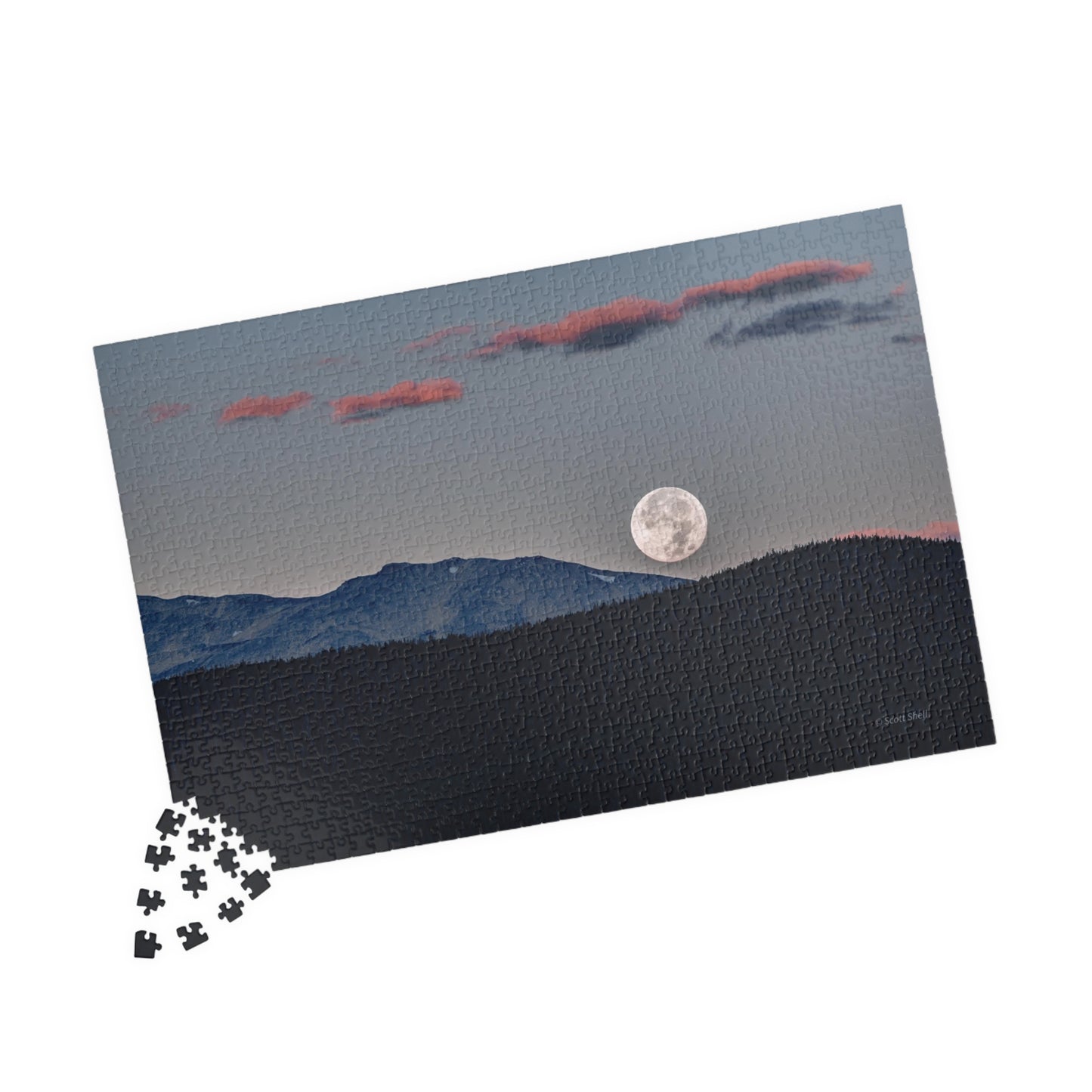 Moonset over Mt Massive Photograph Puzzle (110, 252, 520, 1014-piece)