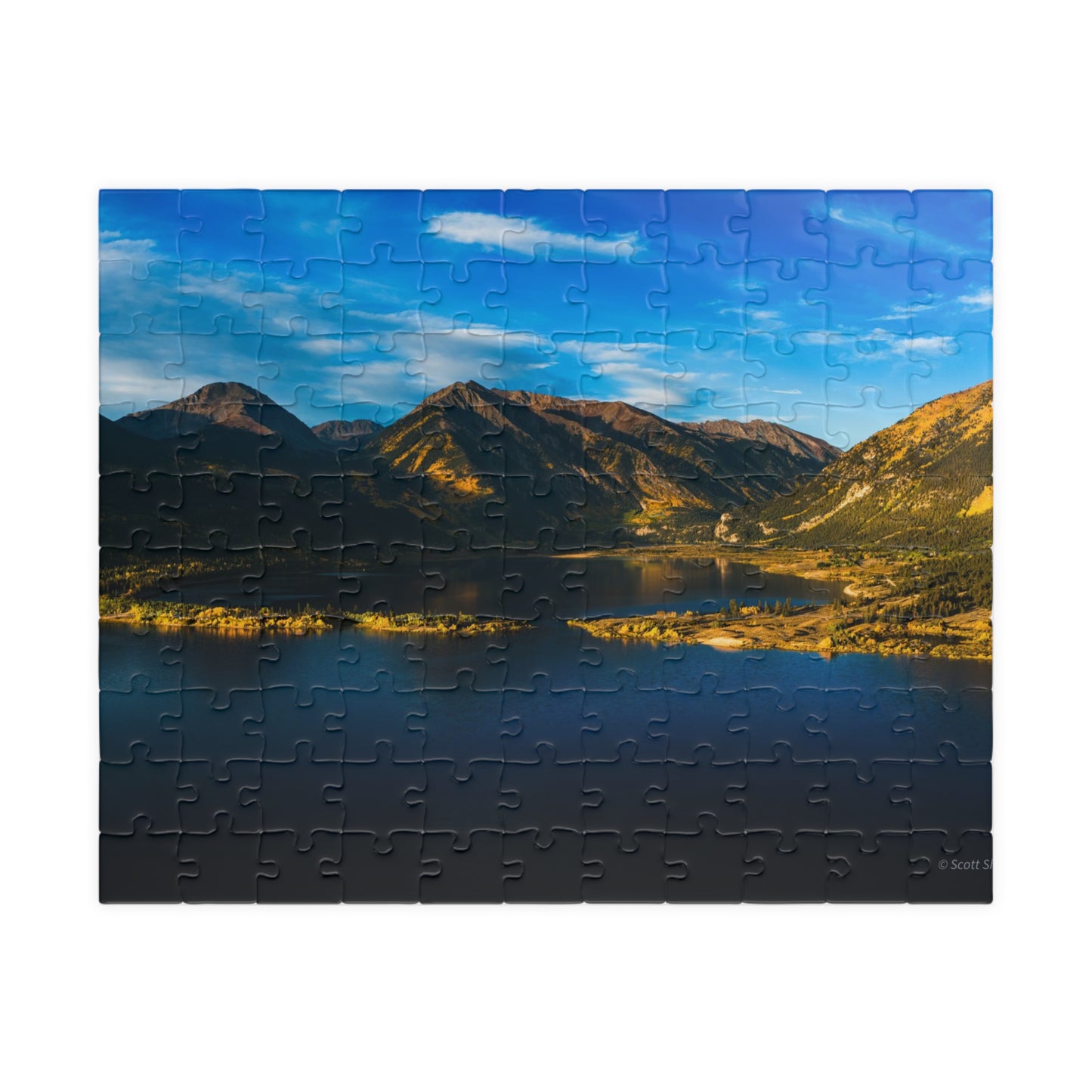 Twin Lakes Colorado Aerial Photograph Puzzle (110, 252, 520, 1014-piece)