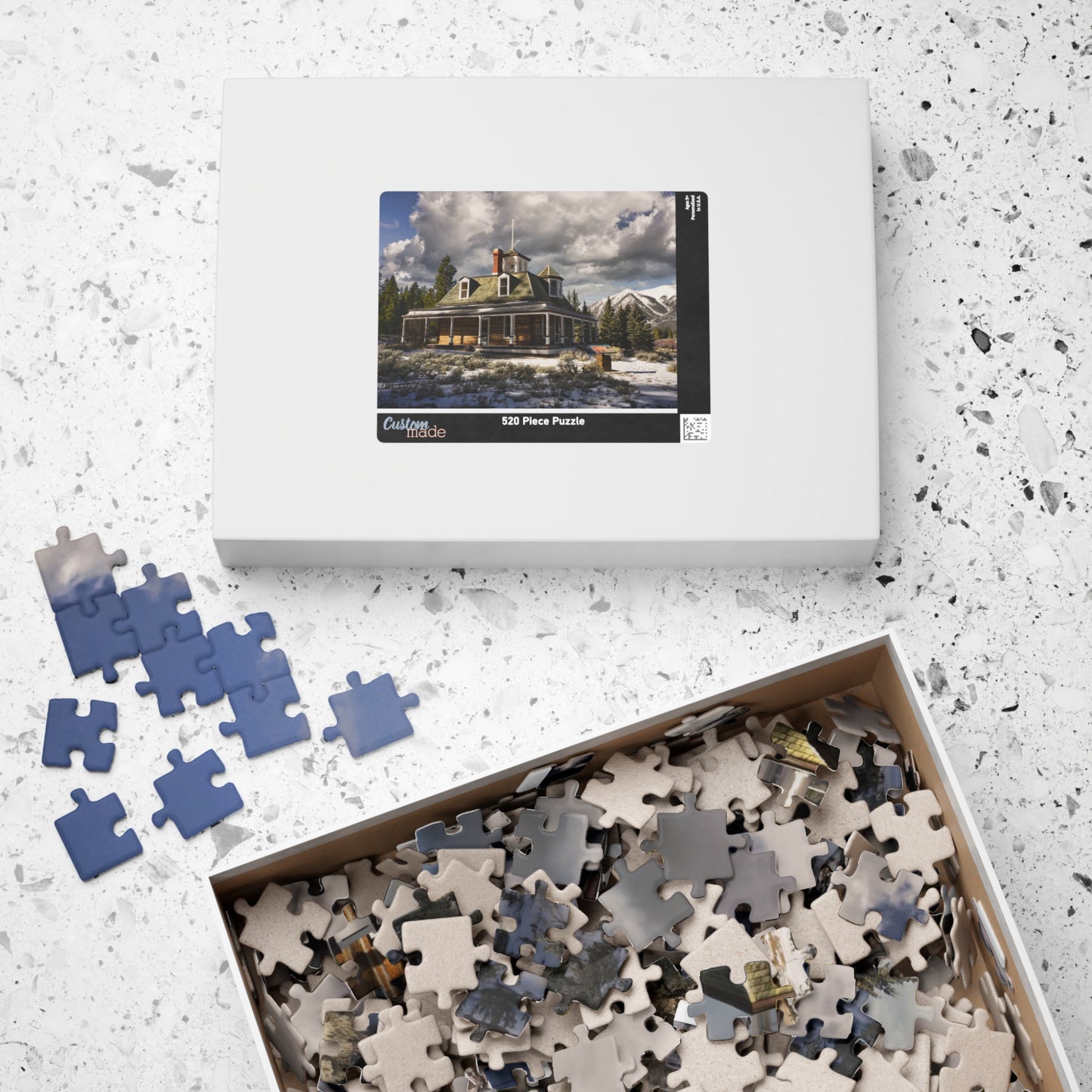 Interloken Scenic Puzzle — Vintage Winter House Jigsaw (110/252/520/1014 pcs)