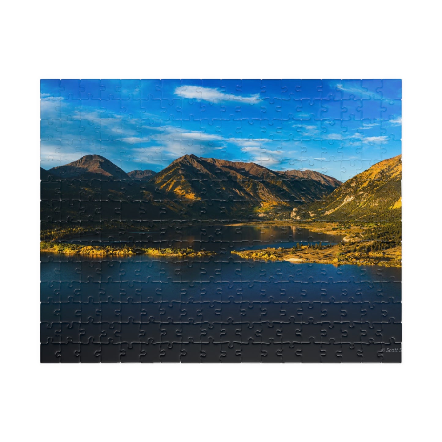 Twin Lakes Colorado Aerial Photograph Puzzle (110, 252, 520, 1014-piece)