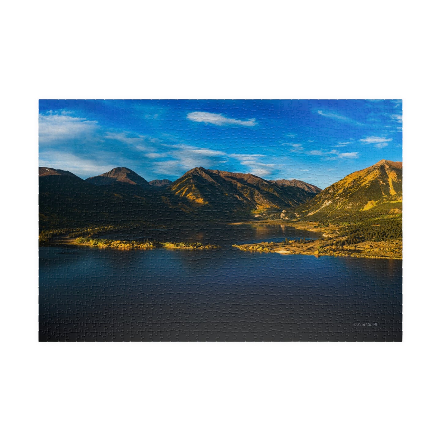 Twin Lakes Colorado Aerial Photograph Puzzle (110, 252, 520, 1014-piece)