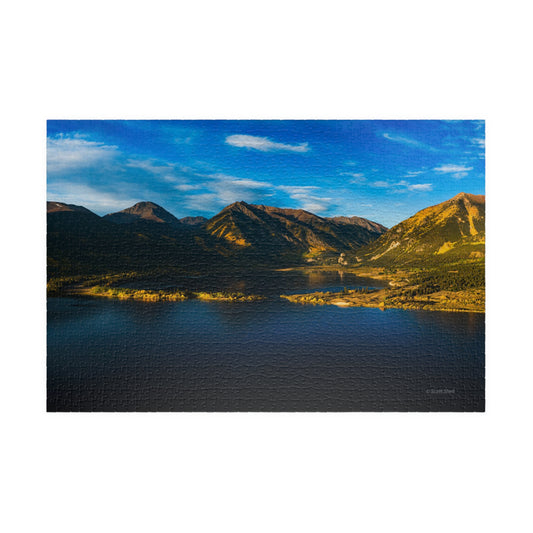 Twin Lakes Colorado Aerial Photograph Puzzle (110, 252, 520, 1014-piece)