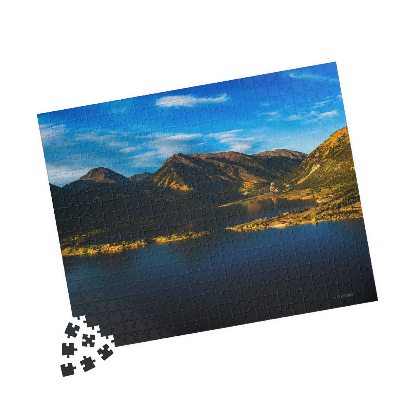 Twin Lakes Colorado Aerial Photograph Puzzle (110, 252, 520, 1014-piece)