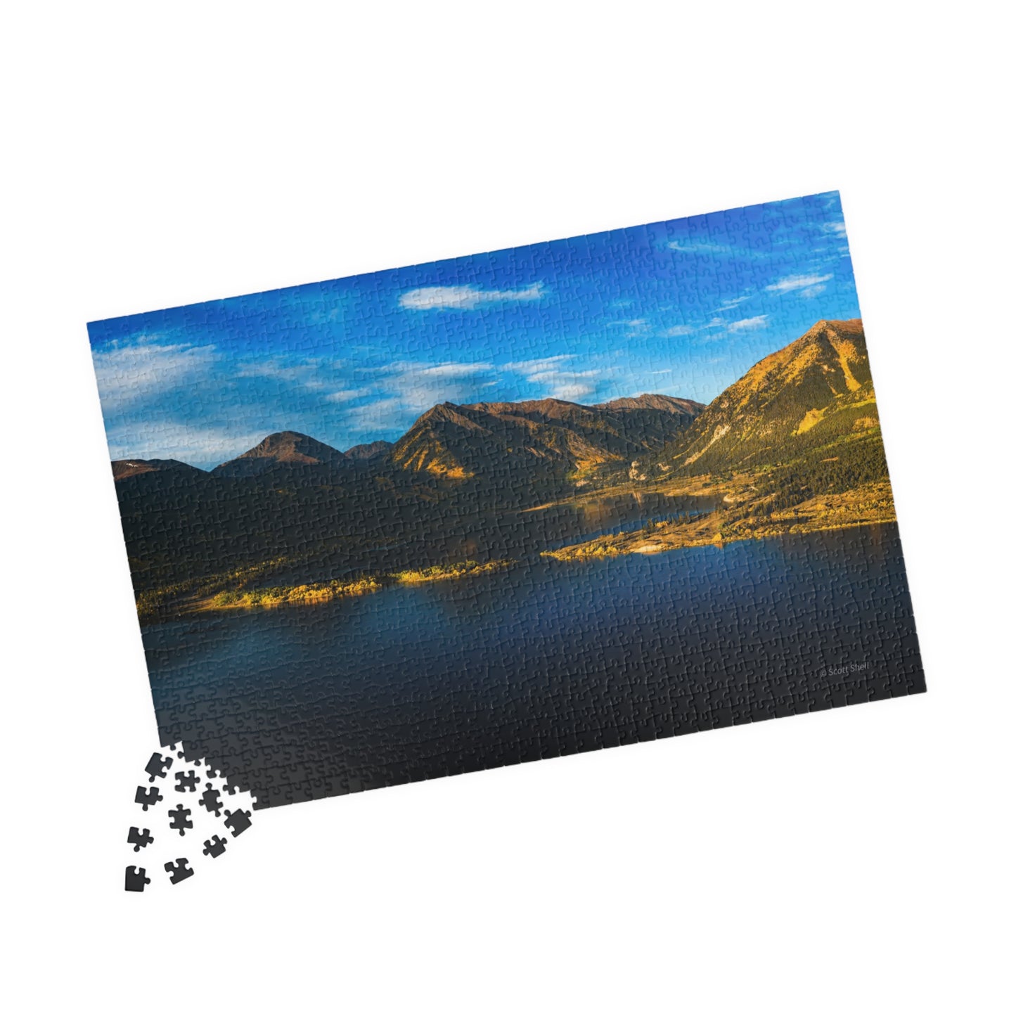 Twin Lakes Colorado Aerial Photograph Puzzle (110, 252, 520, 1014-piece)