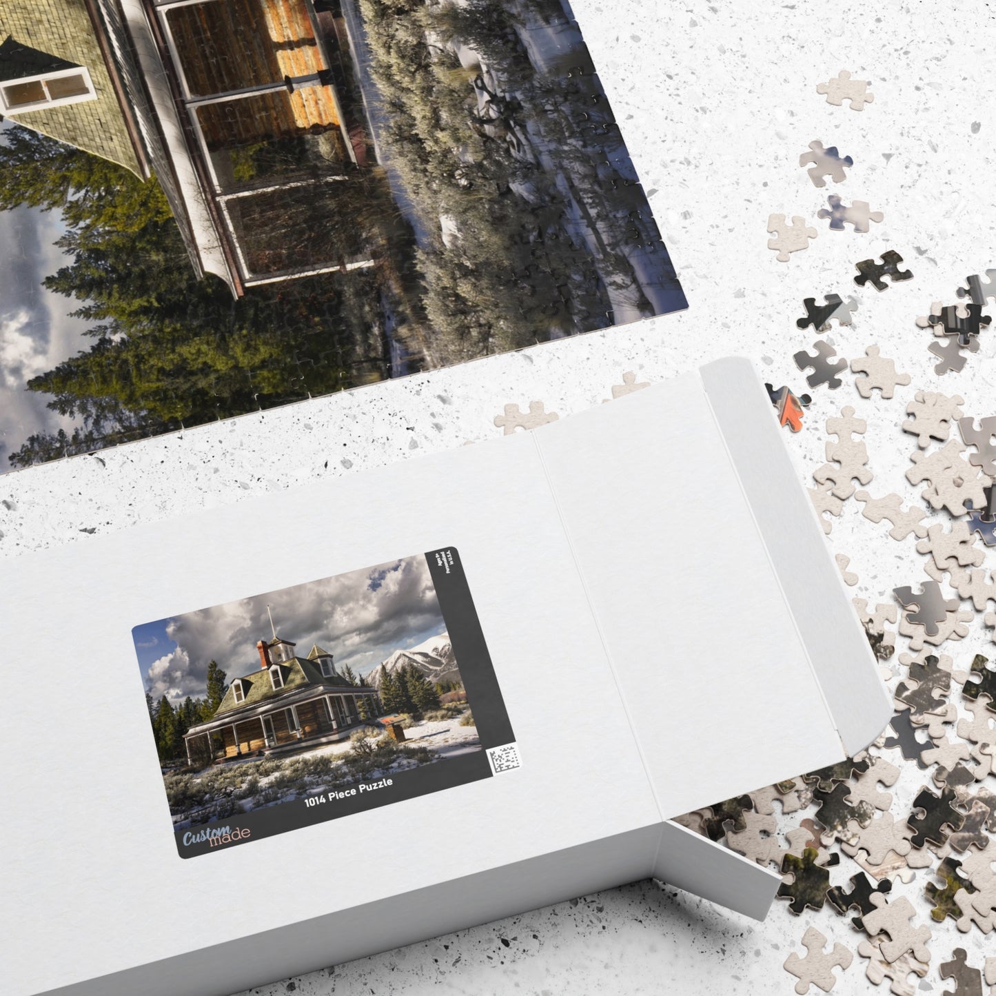 Interloken Scenic Puzzle — Vintage Winter House Jigsaw (110/252/520/1014 pcs)