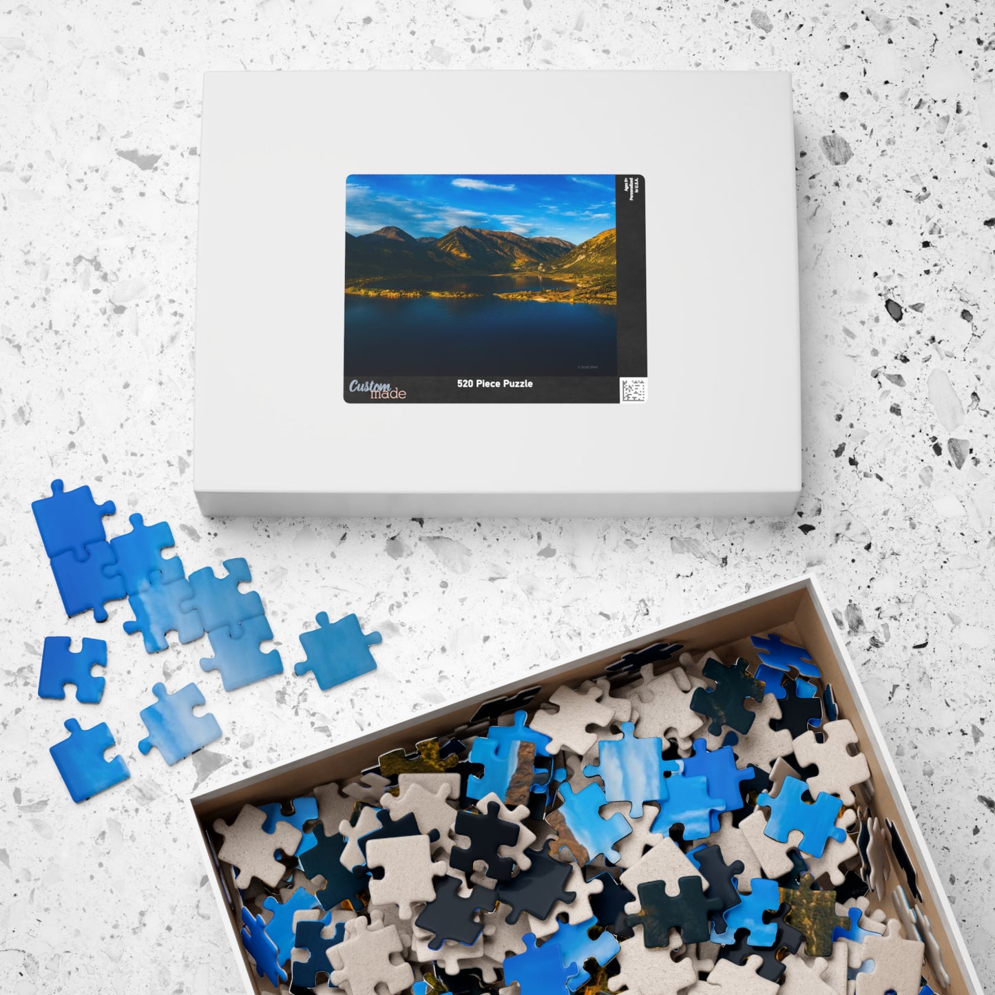 Twin Lakes Colorado Aerial Photograph Puzzle (110, 252, 520, 1014-piece)