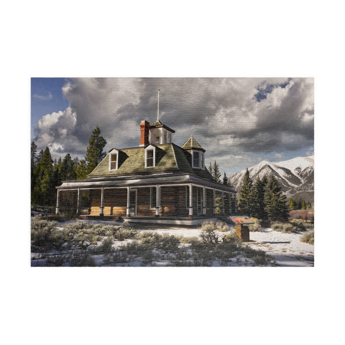 Interloken Scenic Puzzle — Vintage Winter House Jigsaw (110/252/520/1014 pcs)