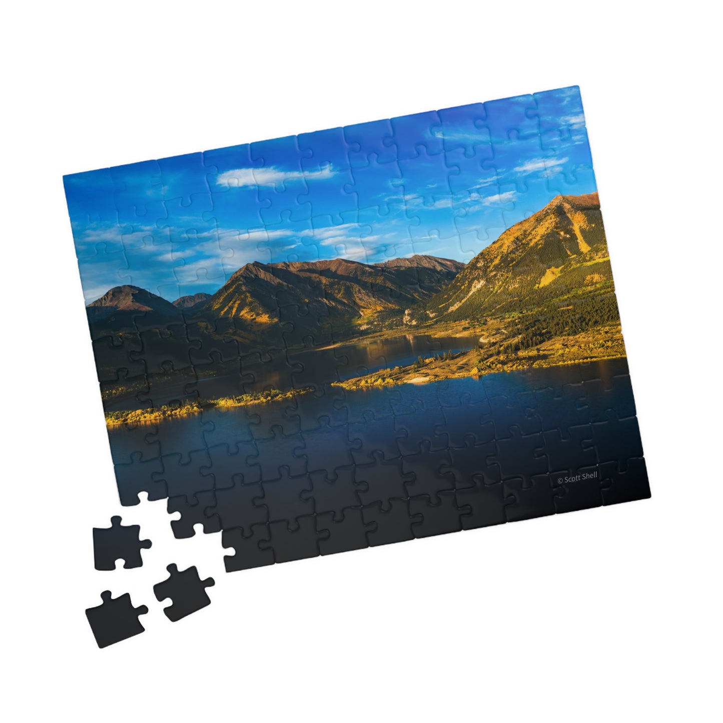 Twin Lakes Colorado Aerial Photograph Puzzle (110, 252, 520, 1014-piece)