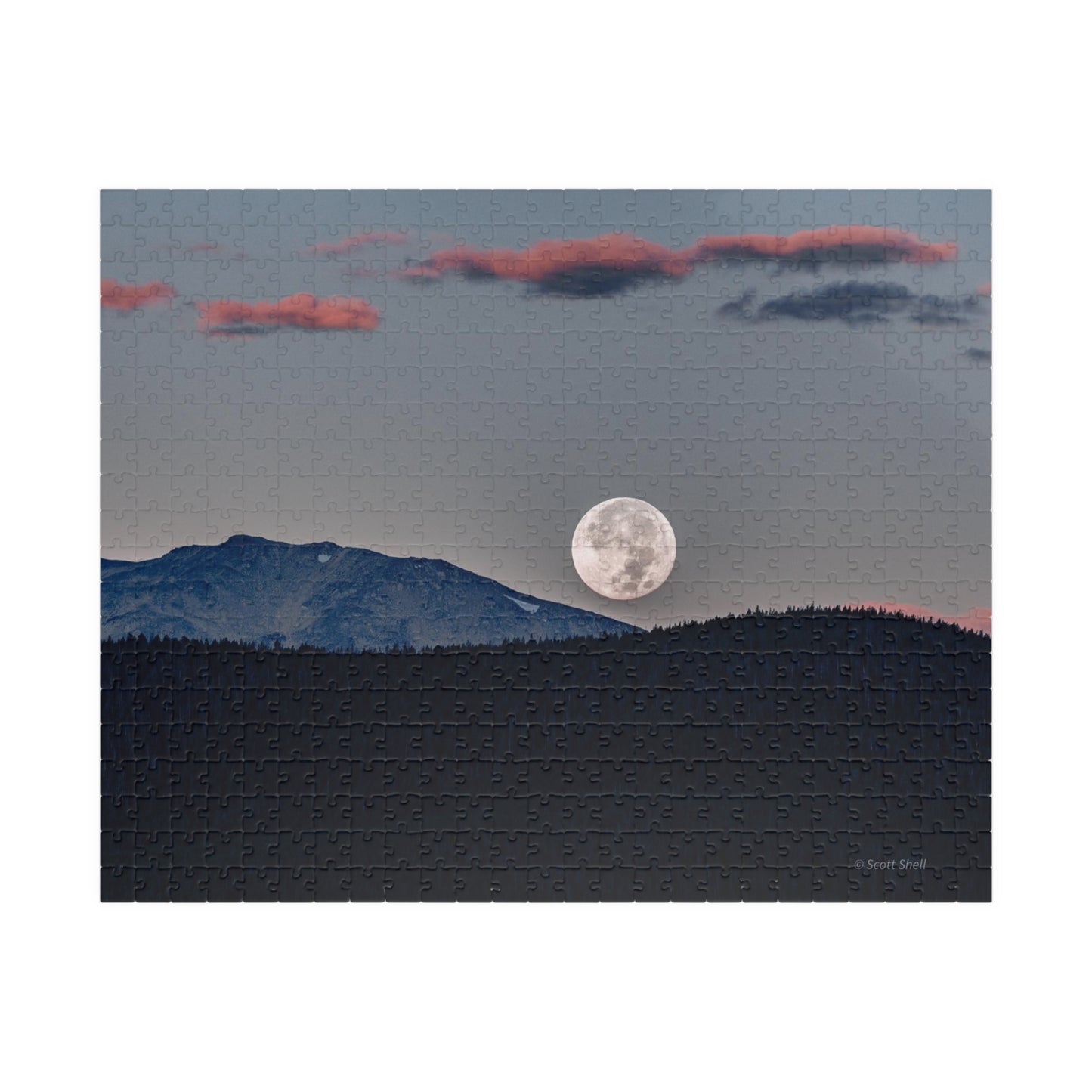 Moonset over Mt Massive Photograph Puzzle (110, 252, 520, 1014-piece)