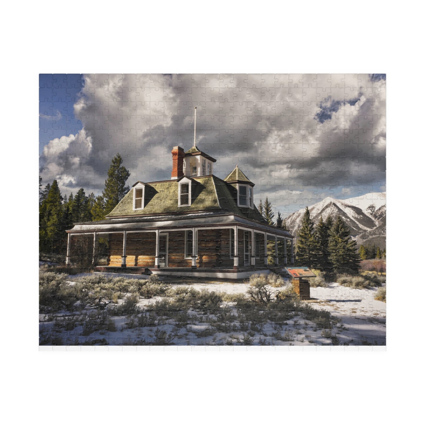 Interloken Scenic Puzzle — Vintage Winter House Jigsaw (110/252/520/1014 pcs)