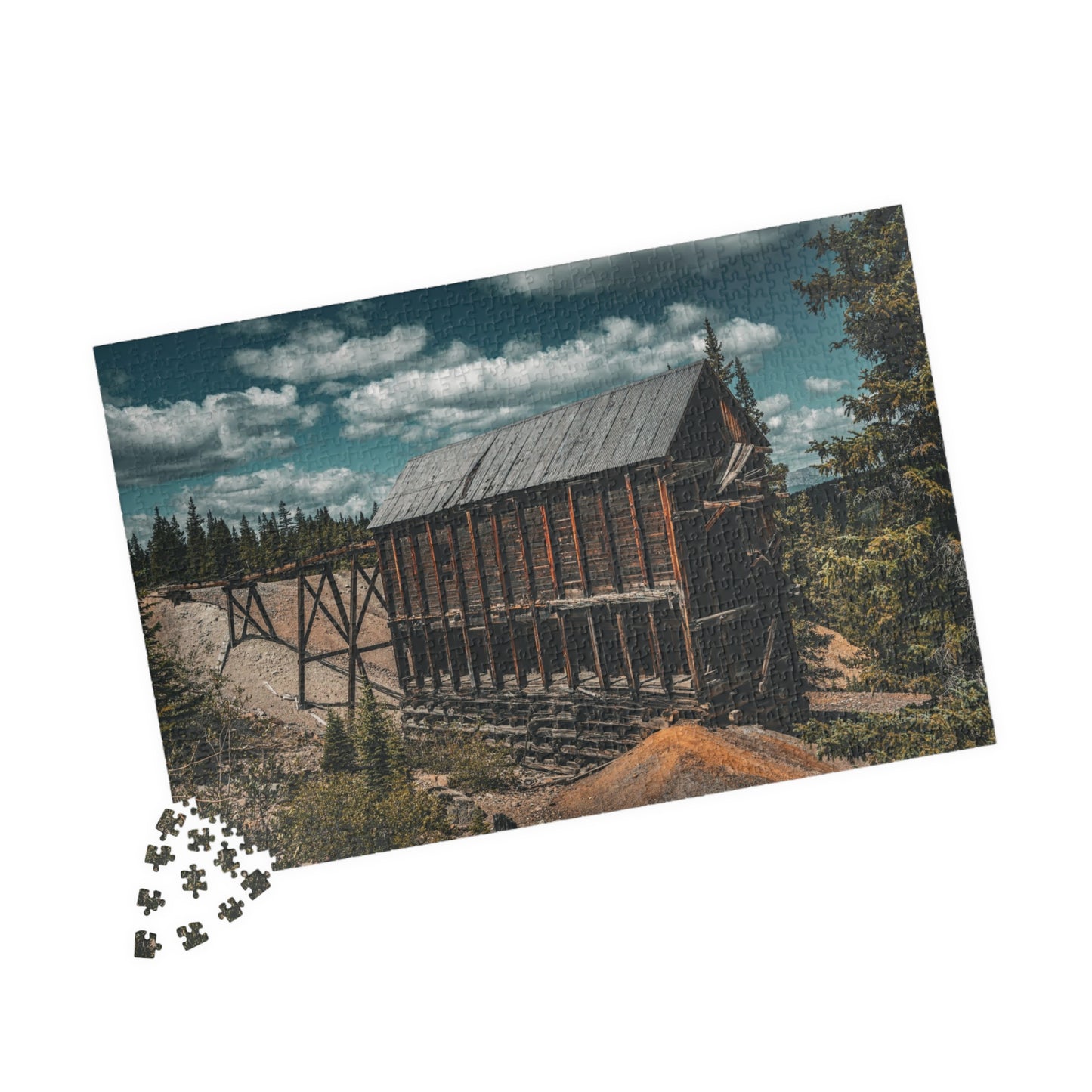 Monarch Mine, Leadville, Colorado with Clouds, Photograph Puzzle (110, 252, 520, 1014-piece)